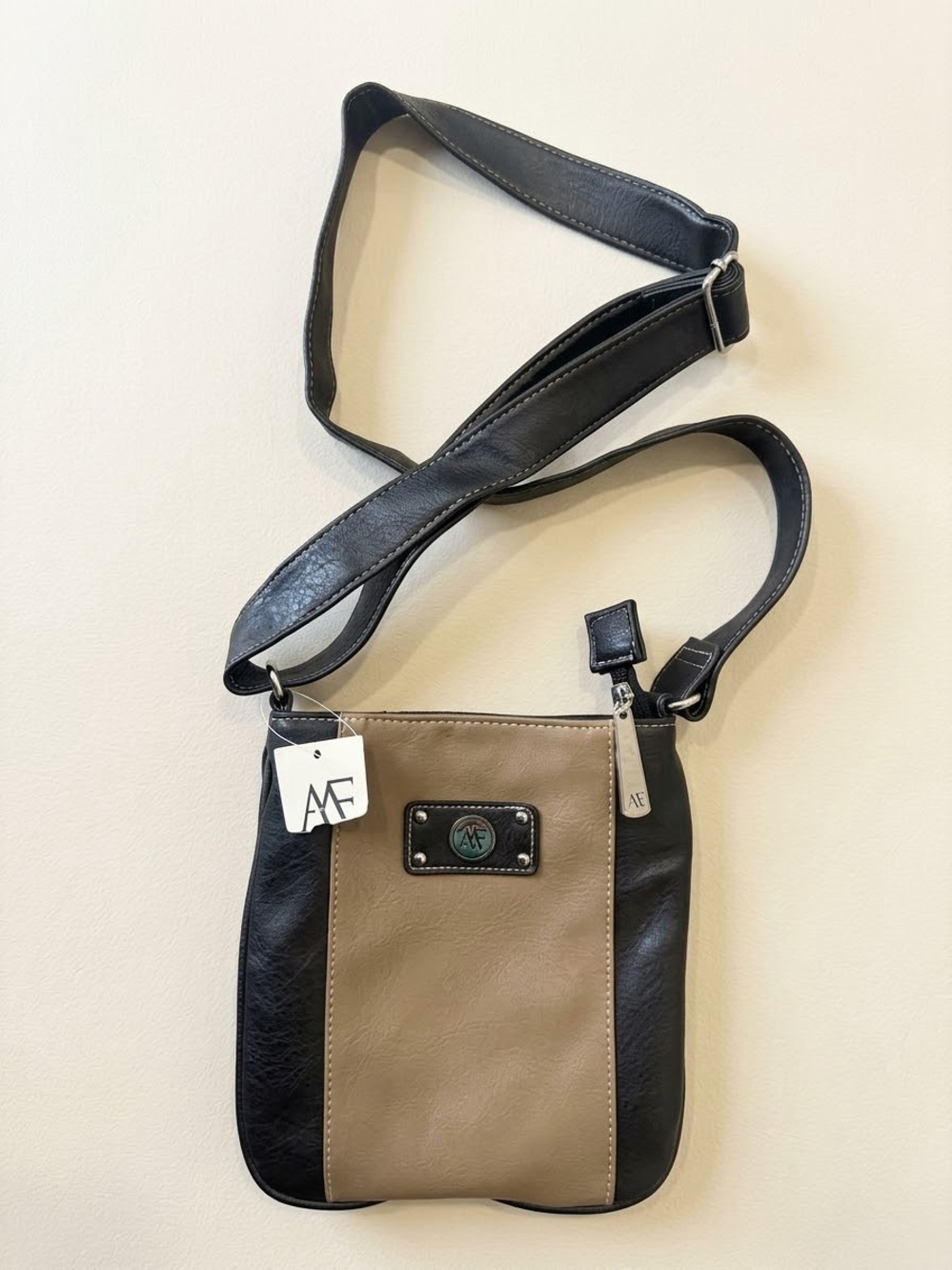 Anna Martina Franco Two-Tone Crossbody Bag Purse NWT